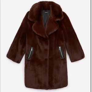 The kooples brown faux fur coat BRAND NEW
